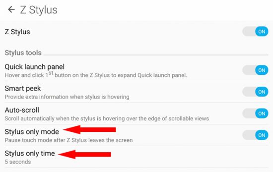 z-stylus-only-mode